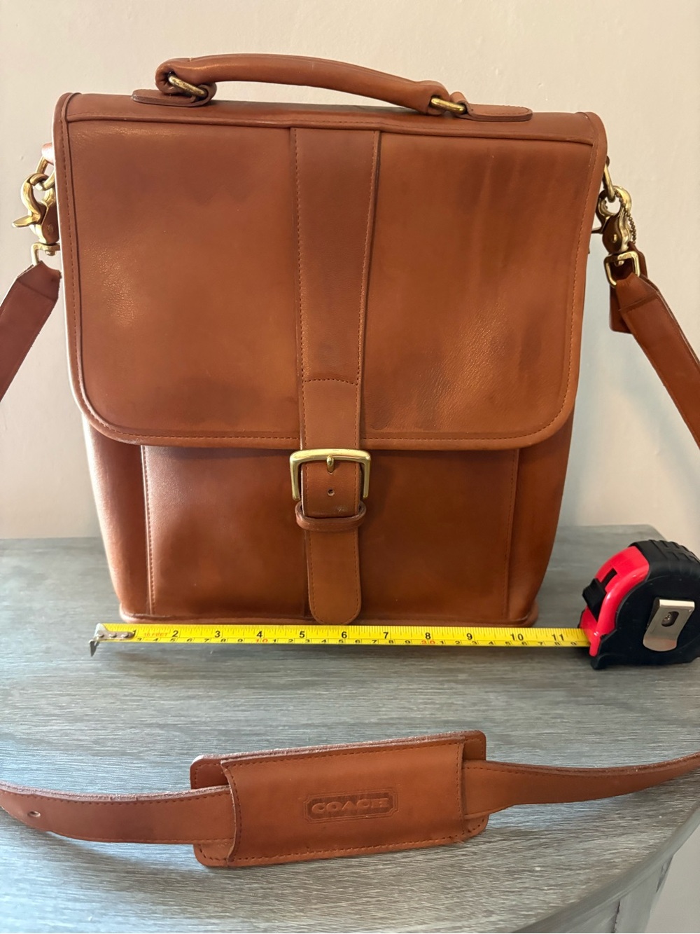 Coach Vintage Leather Emerson Bag with Brass Hardware - Picture 10 of 15